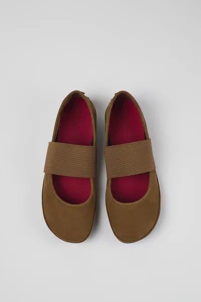 Right Brown Ballerinas for Women - Autumn / Winter collection - Image 3