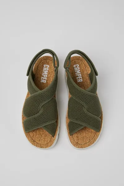 oruga Green Sandals for Women - Autumn / Winter collection - Image 3